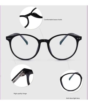 Buy Ltsrll Oversized Round Frame Reading Glasses - Blue Light Blocking Pink Clear +250 | Retro Computer Glasses - Buy Online on GoSupps.com