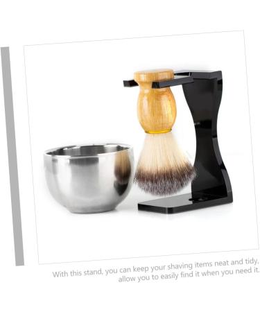 PopetPop 4-Piece Razor Brush and Stand Set - Acrylic Safety Razor Holder for Men | International Shipping - Buy Online on GoSupps.com