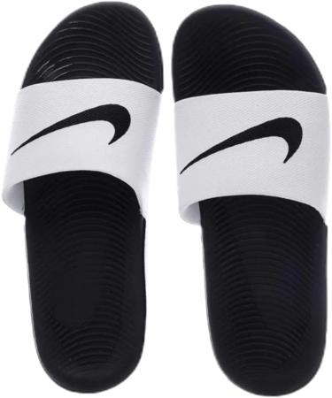 Nike Unisex Kids Kawa Slide Sandal 37.5 EU - White Black | Best International Shipping & Deals - Buy Online on GoSupps.com