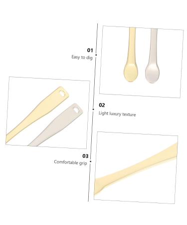 FRCOLOR 18 Pcs Electroplating Cream Spoons - Mini Makeup Spatulas for Facial Cream & Masks - Zinc Alloy Galvanic Spatulas - Gold Finish - Buy Online on GoSupps.com