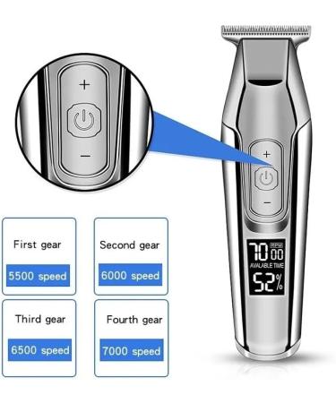 Pro Hair Clipper Professional Hair Clipper Adjustable Speed LED LCD Digital Carving USB Rechargeable Men Beard Trimmer Hairstyle Pusher - Buy Online on GoSupps.com