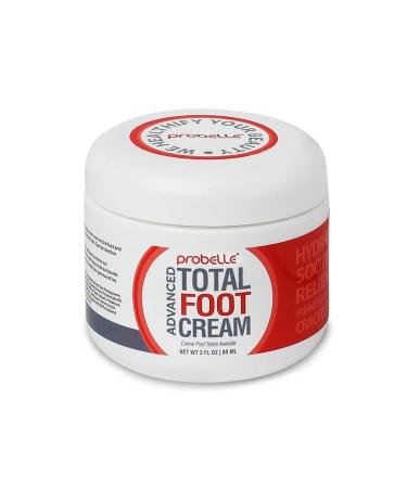 Probelle Advanced Total Foot Cream: Soothes  Hydrates  Rejuvenates Skin For Rough  Dry  Cracked & Sore Feet  3 Ounces