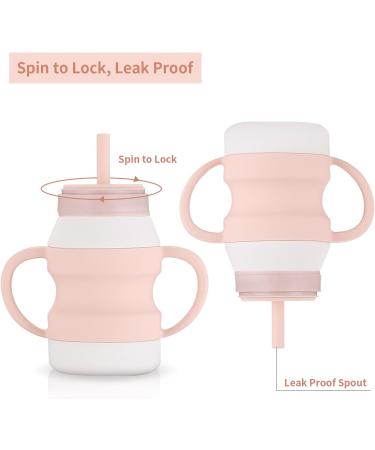 Kikonk Toddler Sippy Cups with Straw, Food Grade Silicone, Spill-Proof, BPA Free - Pink (SC001) - Buy Online on GoSupps.com