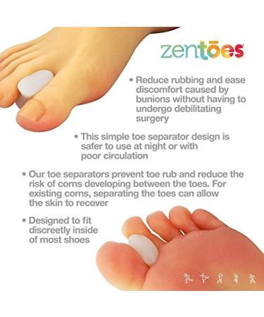 ZenToes Gel Toe Separators - Bunion and Corn Relief Pads (Small) 6 Pack - Buy Online on GoSupps.com
