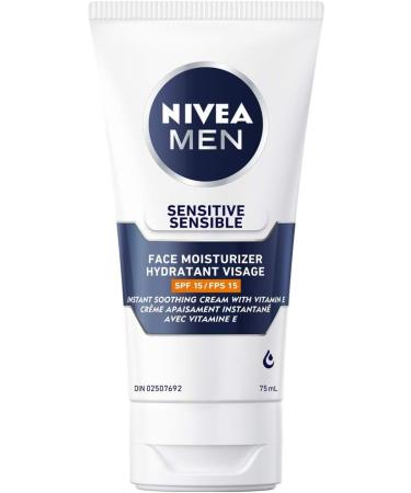NIVEA MEN Sensitive Skin Face Moisturizer with SPF 15 75mL Sensitive - SPF 15 - Buy Online on GoSupps.com
