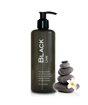 GPQ GPQ - 2-in-1 Black Line Shampoo | 12 x 300ml bottles | 90% Natural Origin | Amenities Hotel | With conditioner paraben-free | Hotel B&B campsite country house | Made in EU