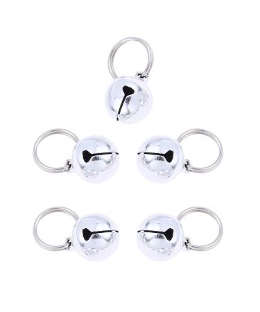 POPETPOP 5pcs Dog Cat Bells Dog Charm Bells with Key Rings Save Birds Wildlife for Collars Necklace Pendant Accessories