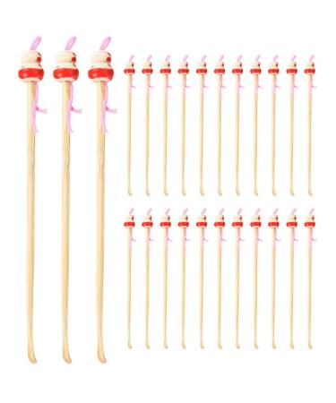 Ear Cleaning Tools Bamboo Ear Cleaner Ear Picker Ear Cleaning Spoon 100Pcs Wood Ear Pick Chinese Ear Scraper Wax Removers Cleaning Tool for Adult Ear Care Earwax Removal Tool