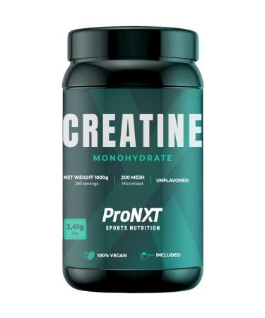 Cr atine Monohydrate 200 Mesh Micronis e Cr atine Pure 1000 g ProNXT | Haute Solubilit | 293 Doses | Avec Dosette | Compl ment Sportif