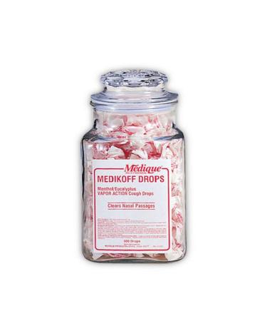 Medique MP050-60 Medikoff Cough Drop Jar Standard Red (Pack of 600) 600 Count