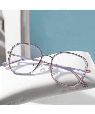 Fashionable Purple Reading Glasses for Men & Women - Large Frame Portable Anti Blue Light (1.0+) - Buy Online on GoSupps.com
