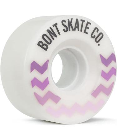 Bont Skates 78A Glide Outdoor Roller Skate Wheels 57x32mm - Set of 8 White/Purple - Buy Online on GoSupps.com