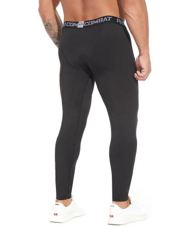 SS Color Fish Men Compression Pants - Black, Size Medium | Athletic Baselayer Running Tights - Buy Online on GoSupps.com