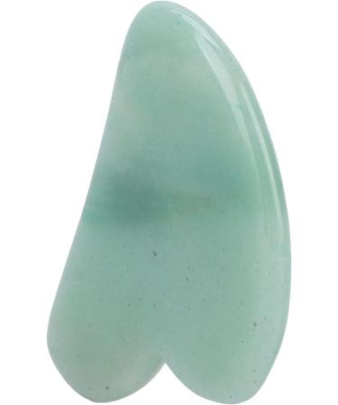 Aventurine Scraping Board Face Massage Tool Gua Sha Green Unique Design for Meridian Dredging  - Buy Online on GoSupps.com