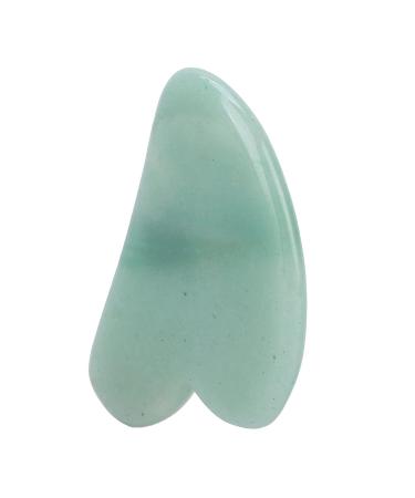 Aventurine Scraping Board Face Massage Tool Gua Sha Green Unique Design for Meridian Dredging