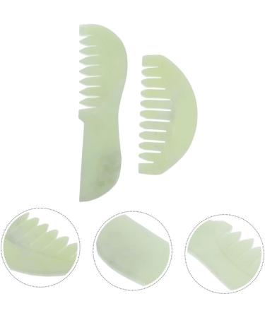 Shop Sewoart 2-Pack Jade Scalp & Massage Comb | Portable Jade Hair & Body Massage Tool for Ultimate Relaxation - Buy Online on GoSupps.com