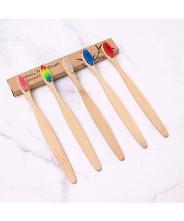 Irfora Natural Bamboo Toothbrush - Soft Bristles Biodegradable & Eco-Friendly Toothbrush for Men & Women - Blue - Buy Online on GoSupps.com