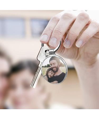 O BOSSTOP 10PCS Sublimation Blanks Keychains Metal Round Key Rings for Heat Press Round - Buy Online on GoSupps.com