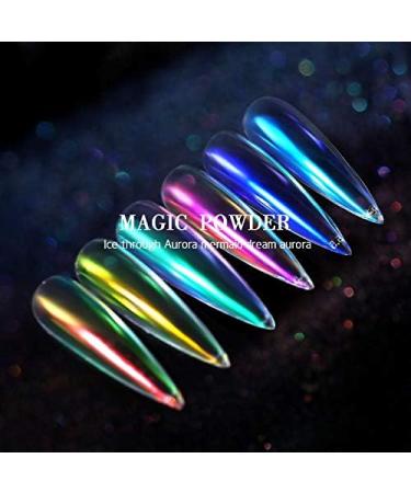 0.2g Glace Transparent Poudre Poudre Magique Poudre Nail Art Glitter Nail Art Poudre Nail Art D corations Miroir Effet De Sir ne Gel UV Couleur Holographique CH-02 - Buy Online on GoSupps.com
