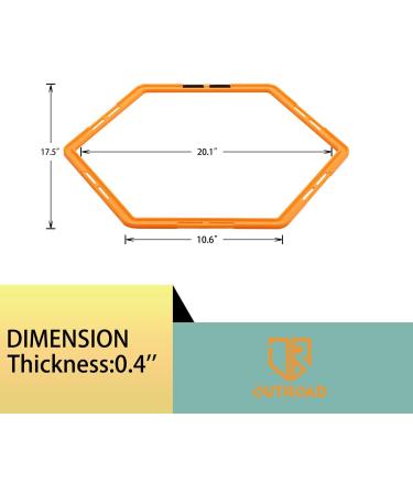 Outroad Speed Agility Training Ladder Set - 6/12/30 Rings for Footwork & Hurdles - Fitness Equipment for Home Gym - Buy Online on GoSupps.com