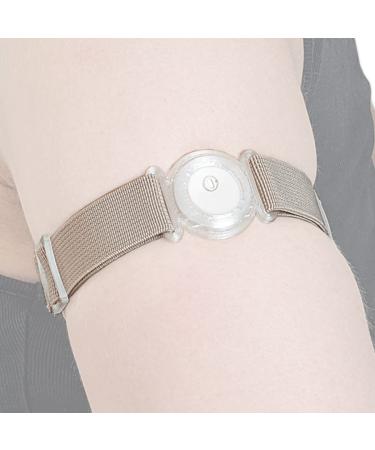 Diababrothers Freestyle Libre 3 Fixing Band Fixation holder with adjustable bracelet - holder: Transparent - bracelet: beige - size: M (25-35 cm) m (25-35 cm) beige