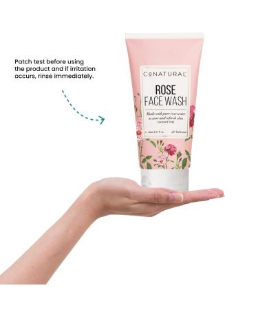 Conatural Rose Face Wash 150ml - Sulfate-Free & pH Balanced Natural Cleanser for Glowing Skin | Gentle Hydrating Facial Cleanser for Sensitive Skin - Buy Online on GoSupps.com