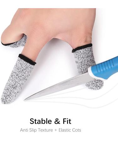 Finger Cots Cut Resistant Protector - Finger Covers for Cuts  Gloves Life Extender  Cut Resistant Finger Protectors for Kitchen  Work  Sculpture  Anti-Slip  Reusable (Gray  6PK) Gray 6PK - Buy Online on GoSupps.com