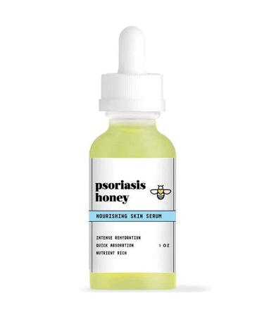 Psoriasis Honey Nourishing Scalp and Skin Serum with Jojoba Oil and Lavender Essential Oils, Versatile Hair, Body and Face Moisturizer Offers Deep Cleansing and Intense Hydration from Top to Toe (1oz)