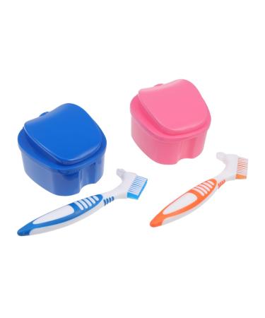 Lurrose 1 set of toothbrush set baby storage box container with lid prosthesis case in pocket format Depreciation container of women suit case storage box soft fur Miss Pp Sorted Color 8.5x8.5x7cm