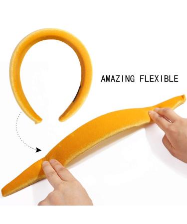 Women's Velvet Padded Headbands - 6 Pc Fashion Hair Accessories for Girls | Cute Vintage Thick Hair Bands - Buy Online on GoSupps.com