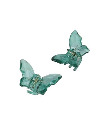 New 2025 2Pcs Crystal Butterfly Small Hair Claw Clips Women New For Fashion Cute Transparent Candy Hair Clamps Crab Barrettes Hair Accessories Jewelry Fashion Accessories Creative Gift