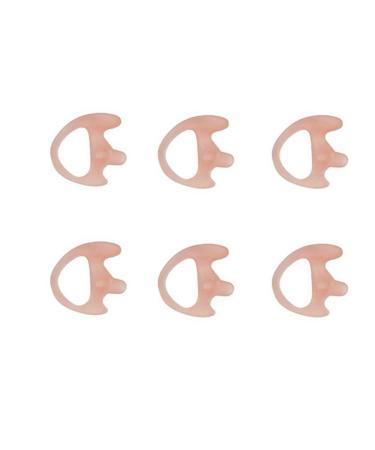 6 Right Medium Flesh Flexible SEMI Custom Ear Mold Insert Rubber Gel EARPIECE Police Patrol Duty Gear