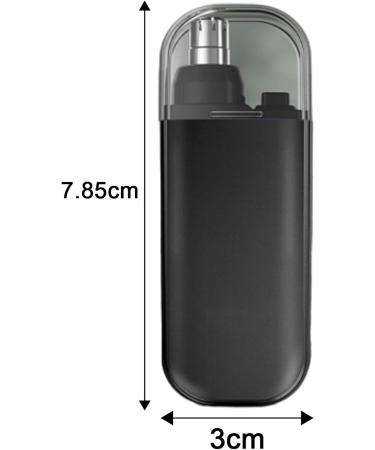 Portable USB Rechargeable Nose Hair Trimmer - Painless & Waterproof for Men & Women | Dual-Edge Blades for Ear & Beard (Black - Buy Online on GoSupps.com