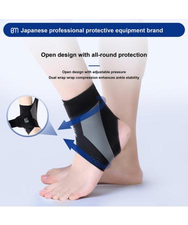 Adjustable Elastic Ankle Brace for Men & Women - Breathable Compression Sleeve for Foot Support - Easy to Wear - Black - Buy Online on GoSupps.com
