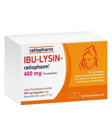 IBU LYSIN ratiopharm 400 mg film-coated tablets 50 pcs