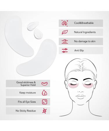 Lunamoon Eye Pads for Eyelash Extensions | 50 Pairs Black Gel Patches - Ideal for Lifting Coloring & Care - Buy Online on GoSupps.com