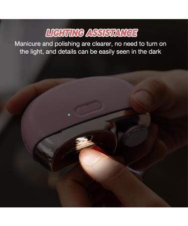 IXYHKB Electric Nail Clipper 2 in 1 Electric Nail Trimmer Nail Polisher with Nail Scraps Storage 2 Speed Automatic Nail Clipper USB Rechargeable Safety with Light for Baby Kids Seniors Weak Hands - Buy Online on GoSupps.com