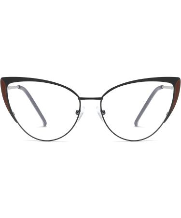 LJCZKA Cat Eye Blue Light Blocking Glasses for Women - Anti Eyestrain & Glare Eyeglasses in Black Red Clear Frame | International Shipping Available - Buy Online on GoSupps.com