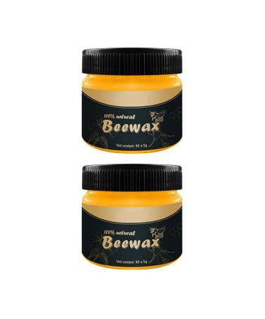 Wood Seasoning Beeswax Natural Traditional Beeswax Polish Wood Furniture Cleaner for Wood Doors Tables Chairs and Floors Protect and Enhance The Shine Beewax Polish for Wood (Size : 2Count (Pack