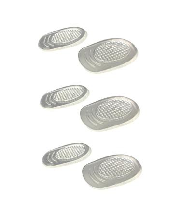 FRCOLOR 12 Pairs Comfort Heel Pad Shoe Inserts Custom Insoles Plantillas De Gel para Hombre Boost Insole Shoe Lift Heel Pads for Men Height Increasing Insoles White Foot Man Half Size Pad