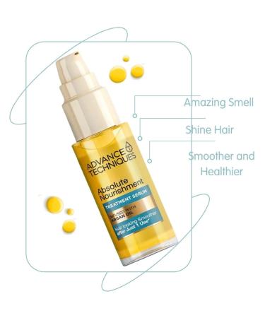 Buy 2 x Advance Techniques Argan Hair Serum 30ml Nourishing Treatment for Damaged Hair Restores Shine | Cruelty-Free International Shipping - Buy Online on GoSupps.com