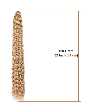 32 Inch Deep Wave Crochet Hair Extensions - Ombre Blonde Curly Braids T27-613 | 5-Pack & 3-Pack Available - International Shipping - Buy Online on GoSupps.com