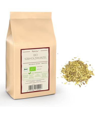 Kamelur 125 g of dried and cut ORGANIC licorice root for BIO licorice tea - high-quality licorice tea without additives - ORGANIC licorice licorice root in biodegradable packaging