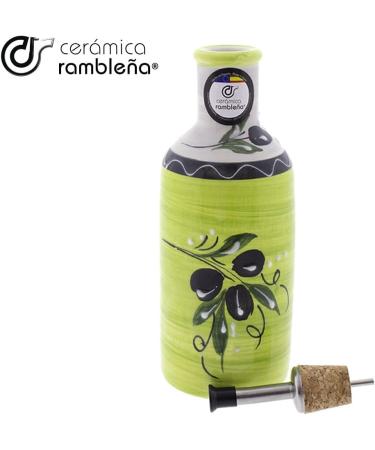  CR CERAMICA RAMBLE A RAMBLEGNE CERAMIC | Amazon Oil | Drip-Free Oil | Ceramic Olive Decoration - Model 07 | 500 ml | 100% Hand-Decorated | 7x7x24 cm - Buy Online on GoSupps.com