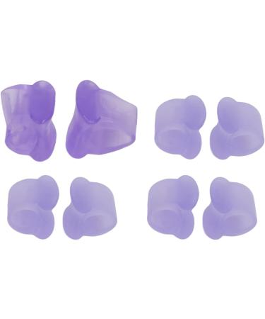 Silicone Toe Separators - 4 Pairs for Overlapping Toes - Purple Hallux Valgus Corrector & Bunion Straightener with Guaranteed Results - Buy Online on GoSupps.com