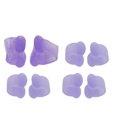 Toe Spacer 4 Pairs Toe Separator Silicone Bunion Hallux Valgus Corrector Straightener for Overlapping Toes Purple
