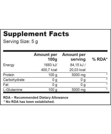 Biotech 6g EU L Glutamine Unflavoured 500g - Pack of 1 - Buy Online on GoSupps.com