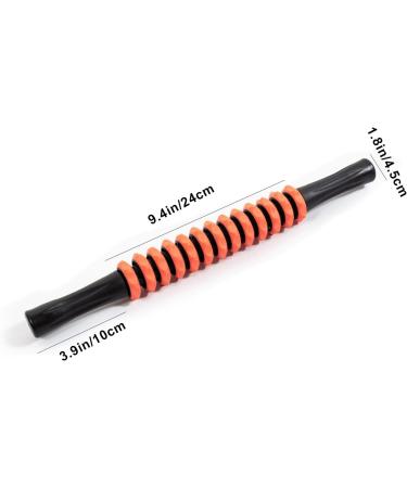 Voiakiu Body Massage Scooter Stick | Deep Tissue Muscle Roller for Neck Back Legs | Relax Sore Muscles & Relieve Tension - Orange - Buy Online on GoSupps.com