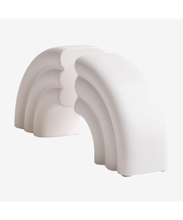SKLUM Set of 2 Ceramic Bookends Aldrin White White