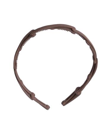 Eventerde Folded Hair Bands Foldable Hair Bands Foldable Travel Headband Telescopic Foldable Headband Stylish Foldable Headband Multi-Purpose Hair Accessories for Women and Girls Light coffee